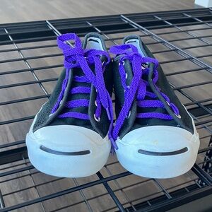 Converse Black and Blue Jack Purcell Sneakers